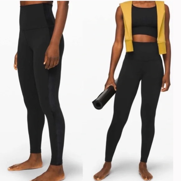 lululemon athletica Pants - LULULEMON Align Super High-Rise Pant Velvet Tuxedo Stripe  PLANK to PIKE SZ 2